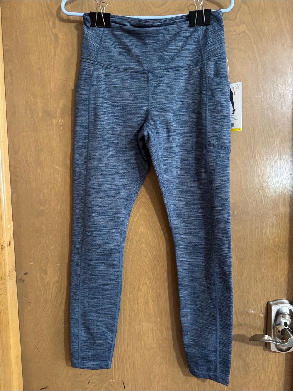 Mondetta Heathered Navy High-Rise Leggings